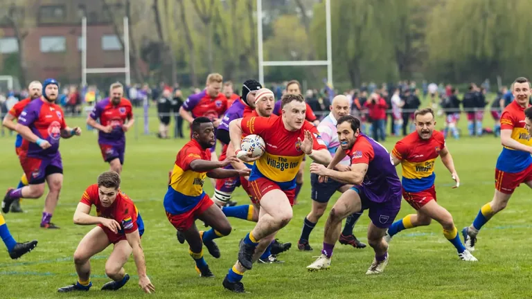 Rugby players taking part in Union Cup 2023.